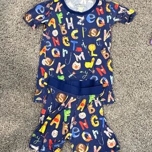 Little Sleepies Blue Animal Alphabet Pajama Set